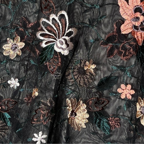Chroma Tale Los Angeles Burnout Embroidered Mesh Sheer Short Sleeve Shirt XL - Picture 6 of 7